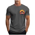 thumbnail image 3 of VBTAPA Mens Hawaiian T-shirts Palm Tree Graphic Tees Tropical Summer Short Sleeve Crewneck Tee Casual Hipster Tops Dark Gray L, 3 of 6