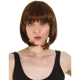 Simplicity Women S Cosplay Brown Straight Short Bob Wigs With Free