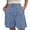 AU22-Blue, variant on Trouser Shorts For Women High Waisted Business Dressy Casual Work Elegant Short Wide Leg Button Down Bottoms With Pockets Light Gray S