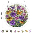 thumbnail image 2 of Beautynvta Acrylic Puzzle Suncatcher Window Hanging, 83 Pieces Sun Catcher Acrylic Puzzles, DIY Suncatchers Puzzles, Home & Garden Decor, 7.9'', (Butterfly Flowers), 2 of 9