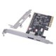 thumbnail image 1 of PCIE USB 3.2 GEN2 10G + Type C 10G Adapter PCI Express X4 Expansion Card Riser ASM1142 Chip Controller for Desktop, 1 of 5