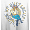 thumbnail image 2 of Western Cowgirl Buck Up Buttercup Crew Neck Short Sleeve Women's White Crop T-shirt-Medium, 2 of 3