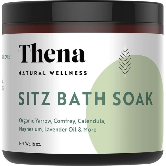 Thena Natural Wellness Sitz Bath Soak Postpartum & Hemorrhoid Essentials for New Moms 16 oz