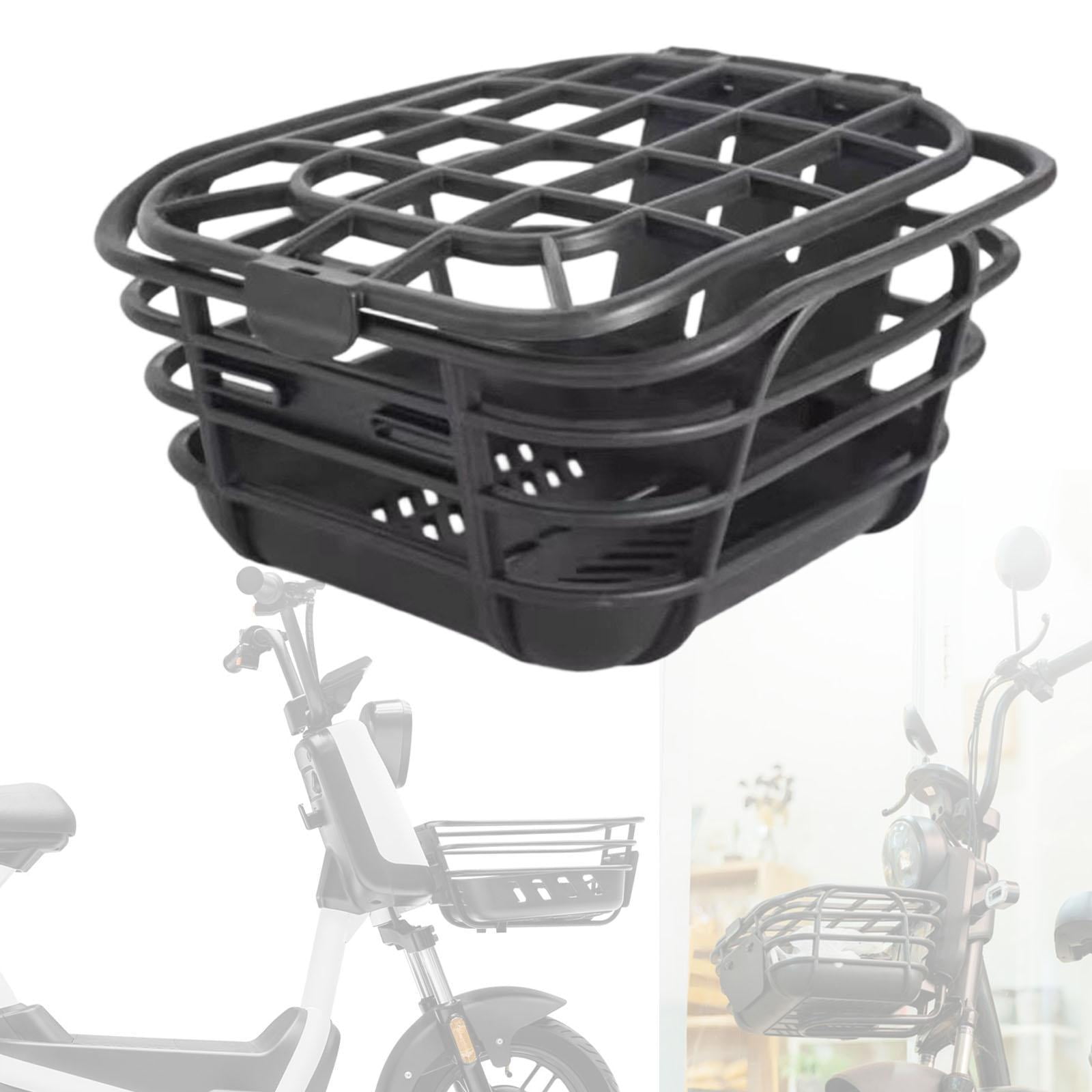 Bike Basket Front Handlebar Basket Storage Container PP Material Secure Lid for Child Outdoor Cycling