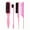 pink, variant on Boar Bristle Slick Back Hair Brush for Sleek Ponytail Bun & Smoothing Baby Hairs, Flyaways, Edge Control - Backcombing & Teasing