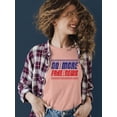 thumbnail image 2 of No More Fake News Design Tee T-shirt Color Women's, 2 of 4