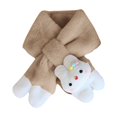 thumbnail image 2 of BXJX Girls Plush Scarf, Lightweight Thermal Thick Casual Neck Warmer for Winter Khaki Size Free Size, 2 of 6