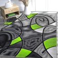 thumbnail image 3 of YHSF Modern Contemporary Area Rug for Living Room Bedroom Office Rug Trendz Style (Electric Green , 5 Feet x 7 Feet), 3 of 5
