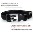 thumbnail image 2 of Reflective Dog Collar with Buckle Adjustable Safety Nylon Collars for Small Medium Large Dogs, Black S, 2 of 8