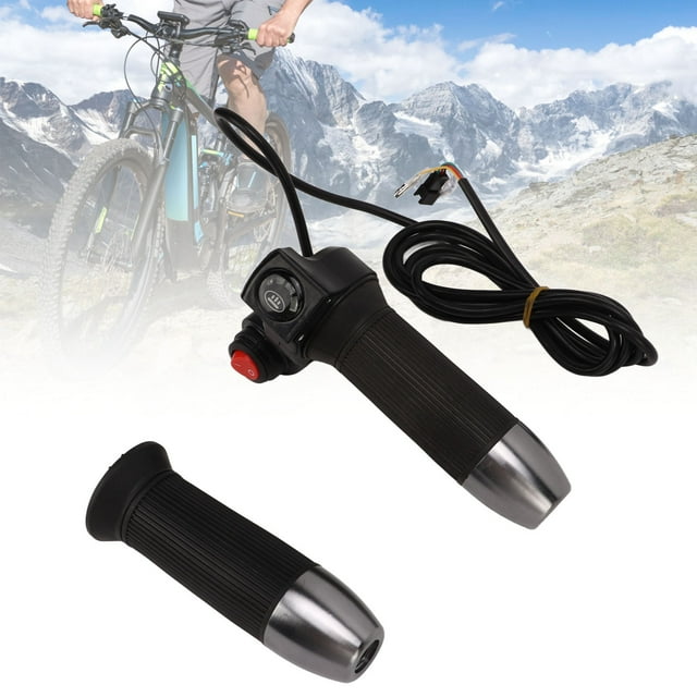 Empuñadura Del Acelerador Para Scooter Eléctrico, 4 Luces Empuñadura Del Acelerador Manillar Función De Crucero Cable De 48 V Y 5 Colores Con Pantalla De Alimentación Para