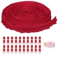 thumbnail image 1 of Uxcell #5 10 Yards Bulk Nylon Coil Zipper by the Yards with 20 Pcs Zipper Sliders and Ruler for Sewing Bright Red, 1 of 6