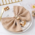 thumbnail image 2 of Gold Napkin Rings Set, Classic Metal Serviette Buckle for Dinner Table Decor, Wedding Party Banquet Dining Table Holder,4 Pcs Gold 2" X 2", 2 of 5
