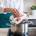 thumbnail image 4 of Pink Tulip Pot Holders for Kitchen Heatproof Potholder, 5 Pack Modern Blossom Pastel White Floral Petal Hot Pads Multipurpose Oven Pads Cloth Potholders Trivet for Cooking Baking, 4 of 8