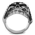 thumbnail image 3 of High polished (no plating) Stainless Steel Ring with No Stone for Women Biker Theme No Stone Stone Color Style TK2056 Size 10, 3 of 4