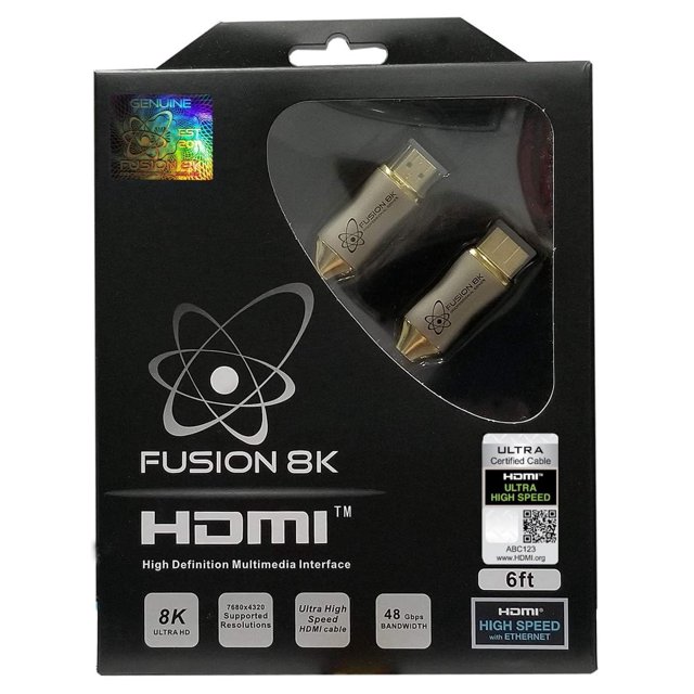 Cable certificado HDMI 2.1 Fusion8K compatible con 10K 8K @60Hz 4K @120Hz