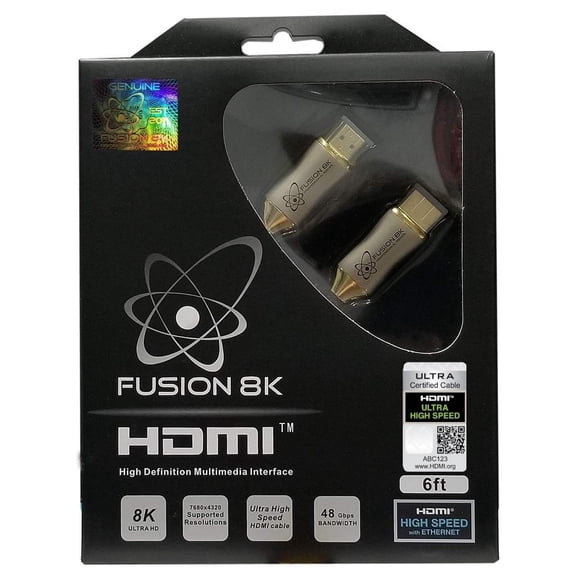 Cable certificado HDMI 2.1 Fusion8K compatible con 10K 8K @60Hz 4K @120Hz
