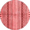thumbnail image 1 of Ahgly Company Machine Washable Indoor Round Abstract Red Modern Area Rugs, 7' Round, 1 of 4