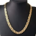 thumbnail image 5 of QQTDFG 6/8/10mm Cut Flat Byzantine Chain Stainless Steel Women Men Necklace or Bracelet-Silver Gold-6mm-22inch or 55cm, 5 of 5