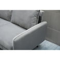 thumbnail image 4 of Kingway Furniture Aurora Velvet Living Room Loveseat in Gray, 4 of 6
