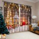thumbnail image 1 of 2 cortinas de ducha con ganchos coloridos patrones de Navidad impermeables para baño, 11 Feliz Sencillez, 1 of 4