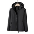 thumbnail image 2 of Womens Waterproof Raincoat Lightweight Color Block Jackets Windproof Hooded Jacket with Pockets, 2 of 3