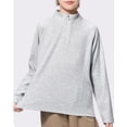 thumbnail image 5 of Boys Girls Half Zip Pullover Sweatshirt Athletic Sport Henley Shirt Lightweight Long Raglan Sleeve Top Running Gym Activewear, 5 of 5