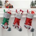 thumbnail image 2 of Green Santa Claus Medias navideñas, decoración navideña grande, medias de gnomo sueco de felpa 3d de 18 "para decoración de vacaciones en el hogar, 2 of 5