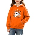 thumbnail image 2 of Unisex Boys Girls Fashion Print Hoodies Long Sleeves Hooded Pullover Sweatshirt Fall Winter Halloween Top Clothes Orange 3-4 Years, 2 of 7