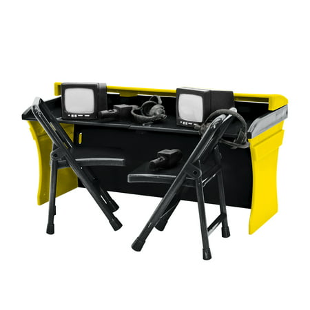 Black & Yellow Commentator Table Playset for WWE Wrestling Action (Best Wrestling Matches Of All Time)