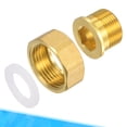 thumbnail image 2 of Brass Pipe Fitting Hex Coupling G1 Female x G3/4 Male Thread 31mm Length, 2 of 5