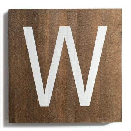 

Stiles Crossword Letter Tiles Wooden Wall Decor 3.5 Inch Walnut Letter W