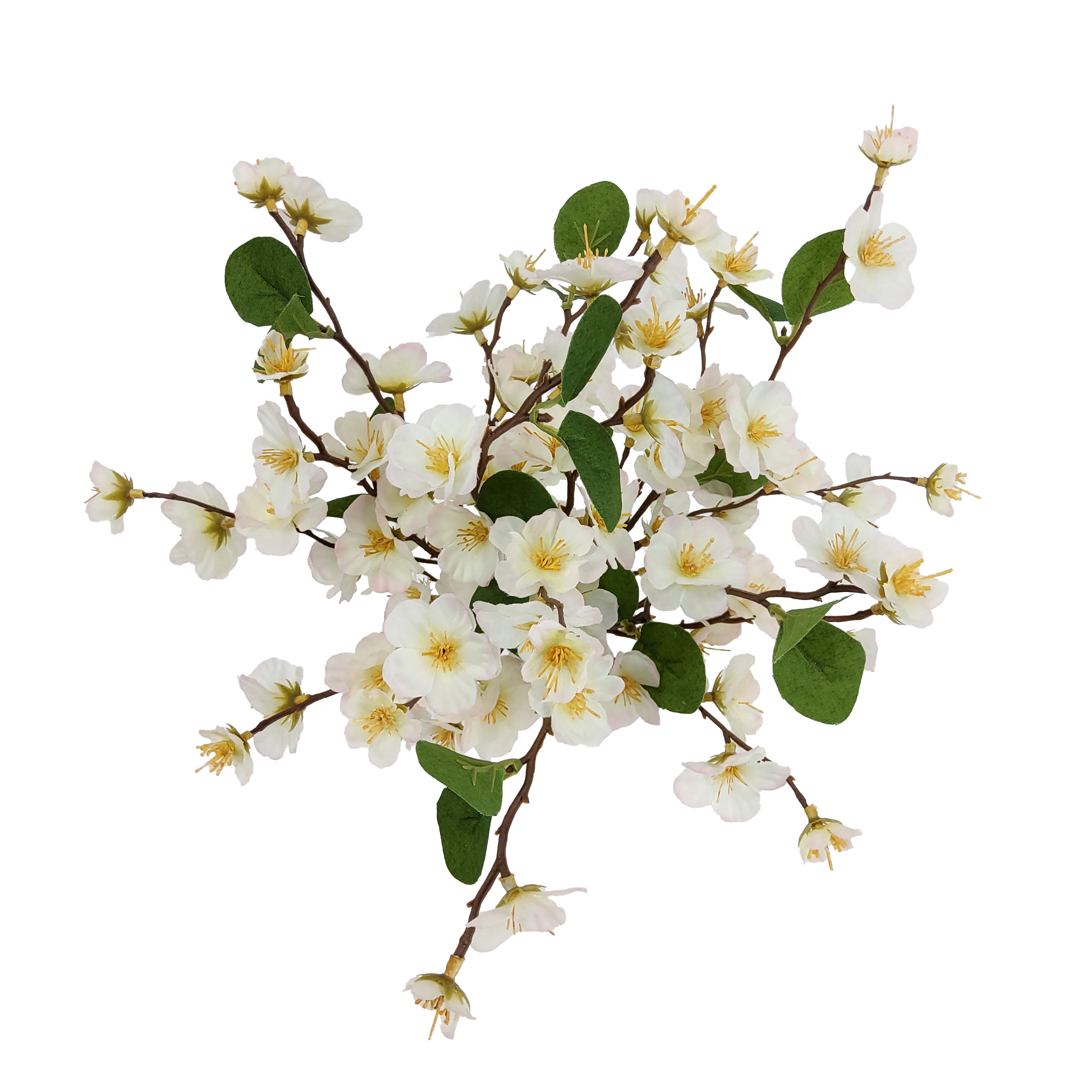 Mainstays 17in Indoor Artificial Peach Blossom Bundle, Peach Color, Artificial Flower, Blossom Flower.