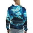 thumbnail image 7 of Kdxio Hawaiian Beach Pirate Moon Print Womens Oversized Hoodies Sweatshirts Hooded Pullover Tops Sweaters Casual-Small, 7 of 7