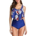 thumbnail image 1 of Womens Swimsuits Ruffle Tankini Two Piece High Waisted Swimming Suit Bathing Suit S-3XL, 1 of 2