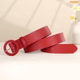 thumbnail image 5 of WHIPPY Women's Wide Leather Belt for Jeans Pants Dresses Ladies Belts with Round Buckle, 5 of 7