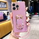 thumbnail image 2 of Funda De Plating Moto G50 5G G60 G20 G30 E20 E7 G9 Plus E20 E6S 2020 Lujo Bear Anime Stand Holder Silicona Suave Cubierta Trasera, 2 of 4