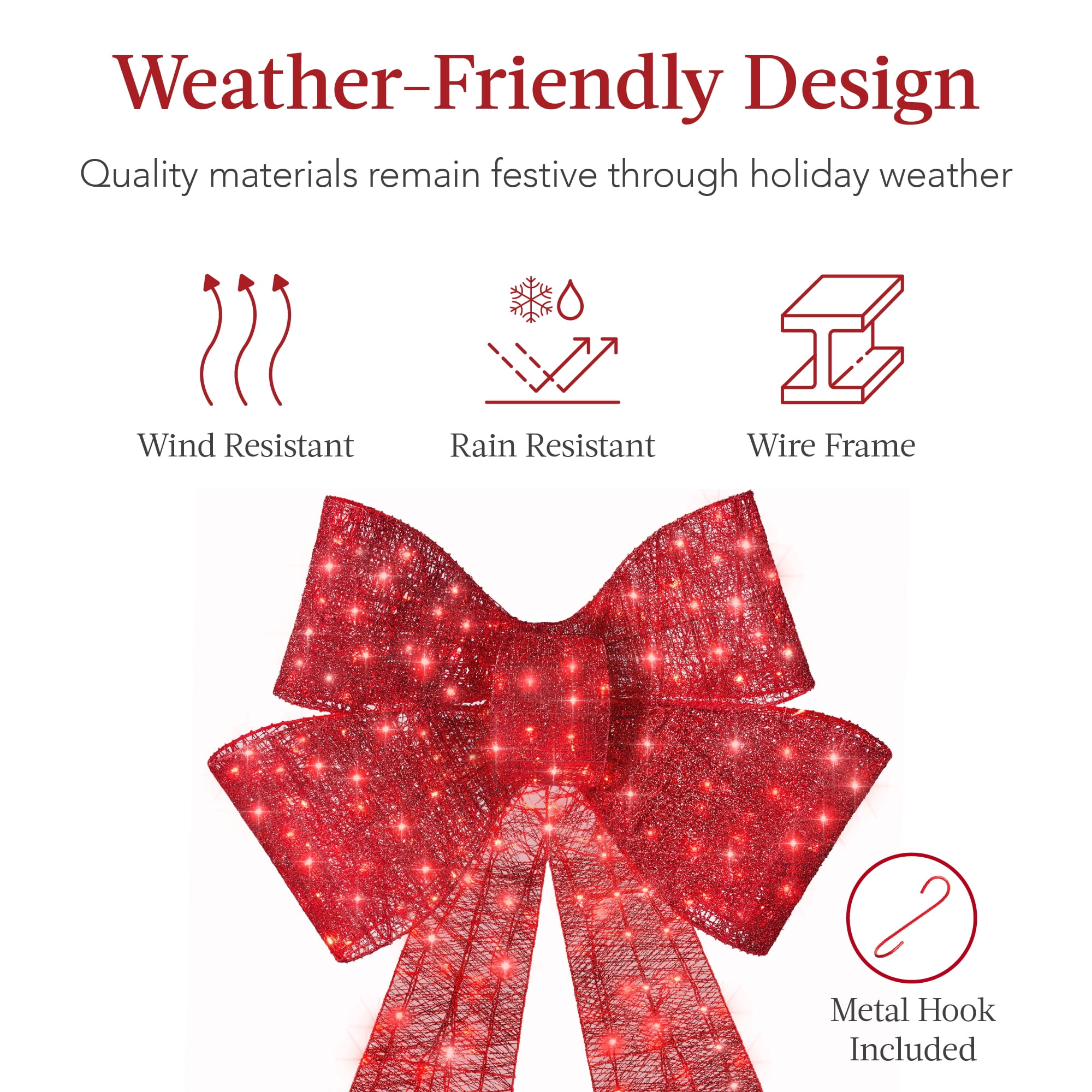 Best Choice Products 48in Outdoor Xmas Ribbon Decoration