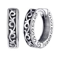 thumbnail image 1 of Pendiente de aro de nudo celta pequeño Silvora Pendientes Huggie de plata esterlina 925 para mujeres y hombres, 1 of 8