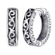 thumbnail image 1 of Pendiente de aro de nudo celta pequeño Silvora Pendientes Huggie de plata esterlina 925 para mujeres y hombres, 1 of 8