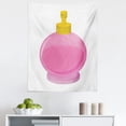 thumbnail image 1 of Perfume Tapestry, Romantic Drawing Cosmetics Gift Valentine Vintage Bottle Artwork Print, Fabric Wall Hanging Decor for Bedroom Living Room Dorm, 5 Sizes, White Pink Earth Yellow, by Ambesonne, 1 of 1