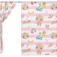 thumbnail image 3 of Coolnut Sheer Curtains, 2 PCS Cute Bear Wearing Crown Gauze Door and Window Voile Curtain Panels for Bedroom Living Room, 55"x84", 3 of 4