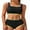 Black Color Blocked, variant on High Waisted Bikini Sets for Womens Sporty Two Piece Swimsuits Color Block Bathing Suits Swimwear