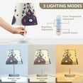 thumbnail image 3 of Yayeee Mini Table Lamp 11.8" Dimmable with Fabric Shade 3 Color Temperatures, Orange Astronaut Planet, 3 of 7