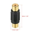 thumbnail image 2 of Uxcell 1.26''x0.43'' RCA Female to Female Connector Stereo Audio Adapter Coupler Plastic Black 8pcs, 2 of 5