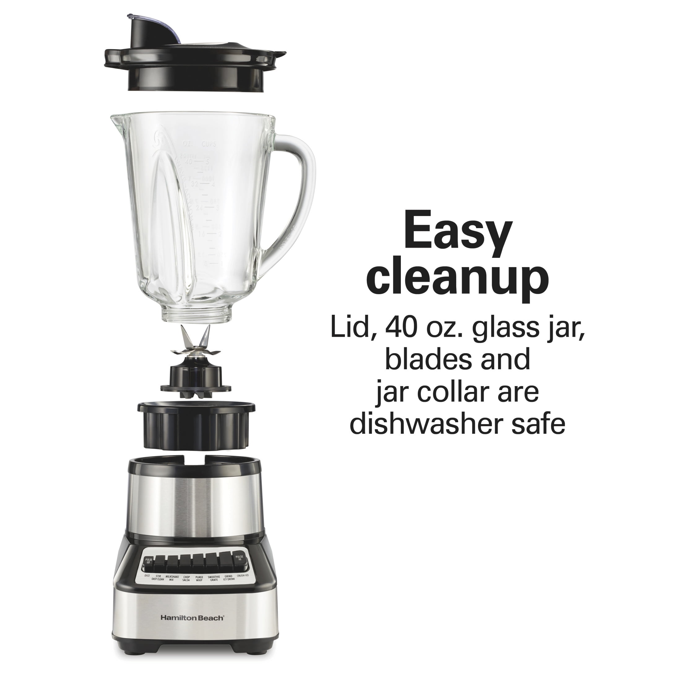 Hamilton Beach Wave Action Power Blender - Smoothie Maker with 40