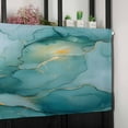 thumbnail image 7 of Valances for Windows Green Marble Abstract Modern Art Green Gradient Waves Valance Rod Pocket Window Treatments Curtains for Kitchen Small Windows Living Room Bedroom Bathroom, 54"x18", 7 of 7