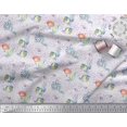thumbnail image 2 of Soimoi Purple Rayon Fabric Fish & Octopus Ocean Fabric Prints By Yard 58 Inch Wide, 2 of 2