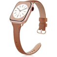 thumbnail image 1 of wonima44 Slim Leather Band Compatible for Apple Watch 38mm 40mm 41mm 42mm Series 10, Slim Thin Elegant Top Grain Genuine Leather Strap Compatible for iWatch Series 10 9 8 7 6 5 4 3 2 1 SE Women, 1 of 1