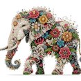 thumbnail image 1 of (CX048) Diamante Parcial Exquisito Elefante Serie Animal Forma Especial Diamante Resina 30*30CM, 1 of 9