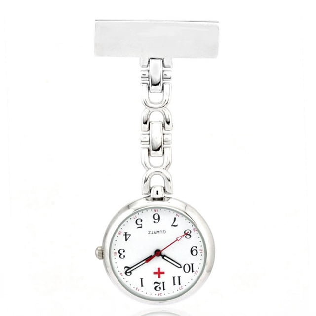 Enfermeras De La Aleación De Marcar El Bolsillo De Analógico Reloj De Plata Enfermera Blanco Sunnimix Reloj de bolsillo
